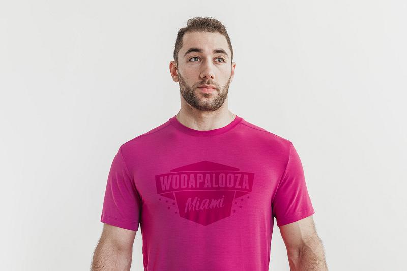 Pink Nobull Wodapalooza Tee Men\'s Tanks | CA X1589Y